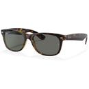 Ray-Ban New Wayfarer Sunglasses in Tortoise with Green G-15 Lens 0RB2132 902-52