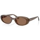 Ray-Ban 1960s Style Bug-Eye Sunglasses in Opal Brown/Dark Brown RB4441D 677973