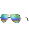 Rainbow Aviator RAY-BAN Retro 70s Sunglasses Green