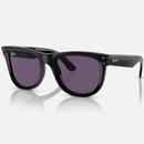 Ray-Ban Wayfarer Reverse Sunglasses in Polished Black with Violet Lens RBR0502S 66771A 50