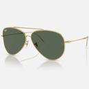 Ray-Ban Aviator Reverse Sunglasses in Gold with Green Lens RBR0101S 001/VR 59