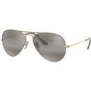 Aviator RAY-BAN Retro Mod Sunglasses in Gold/Grey