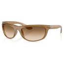 Ray-Ban Icons Balorama Wrap Round Sunglasses in Opal Light Brown RB4089 678951