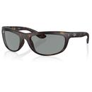 Ray-Ban Balorama Wrap Round Sunglasses in Matte Havana with Blue Lens RB4089 894/56