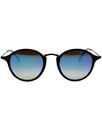 RAY-BAN Mod Blue Gradient Mirror Round Sunglasses