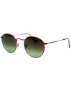 RAY-BAN Retro Mod Sixties Bronze Round Sunglasses