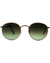 RAY-BAN Retro Mod Sixties Bronze Round Sunglasses