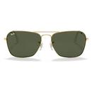 Ray-Ban Icons The Caravan Paul Weller Sunglasses in Gold with Green Lens RB3136 001