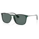 Ray-Ban Chris Polarised Retro 90s Thin Frame Wayfarer Sunglasses in Green