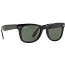 Folding Wayfarer RAY-BAN Retro Sunglasses in Black
