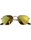 Hexagonal Round RAY-BAN Mod Gold Flash Sunglasses