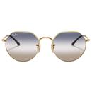 Ray-Ban Retro Jack 60s 70s Hexagonal Shaped Retro Sunglasses in Arista Gold with Gradient lens