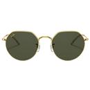 Ray-Ban Retro Mod 60s 70s Jack Icon Sunglasses in Green and Gold