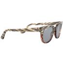 Meteor RAY-BAN Retro Striped Havana Sunglasses