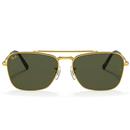 Ray-Ban New Caravan RB3636 919631 Mod Sunglasses in Legend Gold and Green
