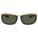 Ray-Ban Olympian Retro Wrap Around Men's Sunglasses in Black and Gold