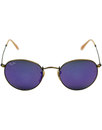 RAY-BAN Retro Mod Purple Mirror Round Sunglasses