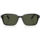 Ray-Ban Icons Raimond Square Sunglasses in Black with Green Lens RB2231 901/31