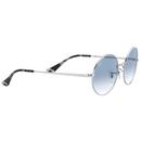 RAY-BAN RB1970 Retro Oval Sunglasses (Silver/Blue)