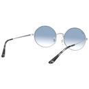 RAY-BAN RB1970 Retro Oval Sunglasses (Silver/Blue)
