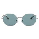 RAY-BAN RB1972 Octagon Sunglasses (Silver/Blue)