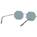 RAY-BAN RB1972 Octagon Sunglasses (Silver/Blue)