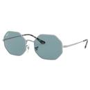 RAY-BAN RB1972 Octagon Sunglasses (Silver/Blue)