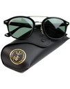 Ray-Ban Brow Bar Wayfarer Retro Sunglasses - Black