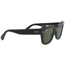RAY-BAN RB2186 Cats Eye Wayfarer Sunglasses BLACK