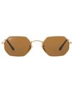 RAY-BAN Retro 60s Octagon Shaped Sunglasses -Brown