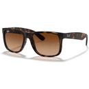 Ray-Ban RB4165 Justin Retro 70s Light Havana Sunglasses with Brown Gradient Lens