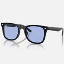 Ray-Ban RB4420 Retro Sunglasses in Black with Blue Lens	
