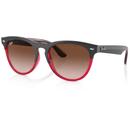Ray-Ban RB4471 Retro Two Tone Wayfarer Sunglasses in Grey on Transparent Red