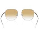 Ray-Ban RB3713D Polished Silver Retro Sunglasses 