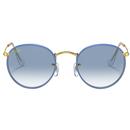 Ray-Ban Retro 60s Round Sunglasses in Full Colour Light Blue on Legend Gold