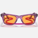 Ray-Ban Original Wayfarer Colourblock Sunglasses RB2140 661313 in violet with orange lens