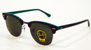 Ray-Ban Clubmaster Retro Mod Sunglasses (Green)