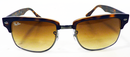 Ray-Ban Squared Clubmaster Retro Sunglasses (Brn)