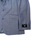 Mens Retro Mod 60s Mohair Tonic Suit in Blue