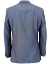 Retro Mod Mohair Blend 3 Button Suit Jacket BLUE
