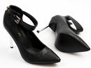 'Jerry' Retro 70s Ankle Strap High Heel Shoes (B)