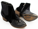 Venus Retro Seventies Glam Black Cuban Heel Boots