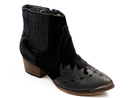 Venus Retro Seventies Glam Black Cuban Heel Boots
