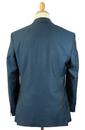 Retro 60s Mod 2 Button Tailored Suit Jacket TEAL