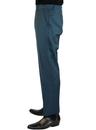 Retro 60s Mod Slim Plain Front Suit Trousers TEAL