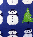 Frosty Retro 70s Indie Snowman Christmas Jumper B