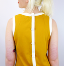 Dusty Retro Mod Sixties Mini Dress (Mustard)