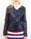 Rebecca - Retro 70s Indie Leather Biker Jacket (N)