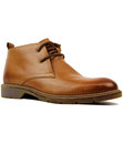 Clayton Retro Mod Smooth Leather Chukka Boots (T)