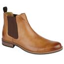 Roamers Mens Mod Chelsea Boots in Tan Leather